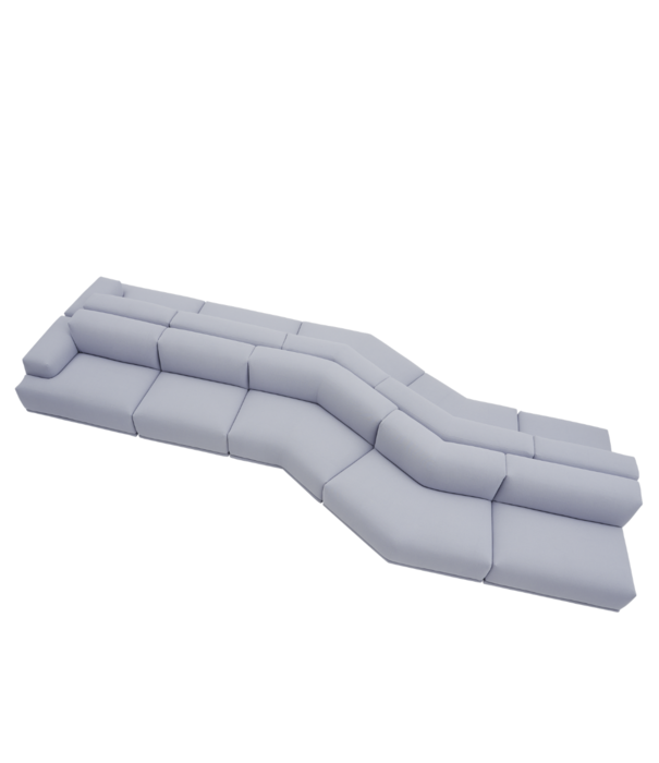 Muuto Connect 3-zits Bank  Module A, L, G stof Acca 713