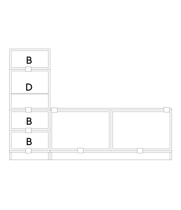 Muuto  Muuto Stacked Storage System -  Stacked Hallway Storage configuration 1