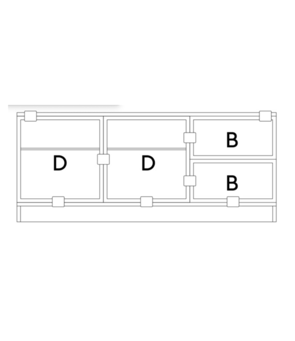 Muuto Muuto Stacked Hal Kast configuratie 2
