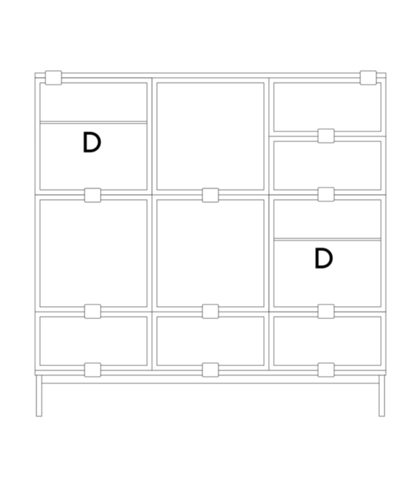 Muuto  Muuto Stacked Storage System -  Stacked Hallway Storage configuration 3