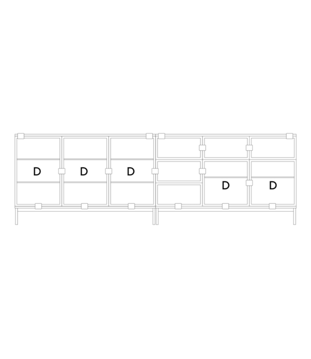 Muuto  Muuto Stacked Storage System -  Stacked Dressoir configuratie 2