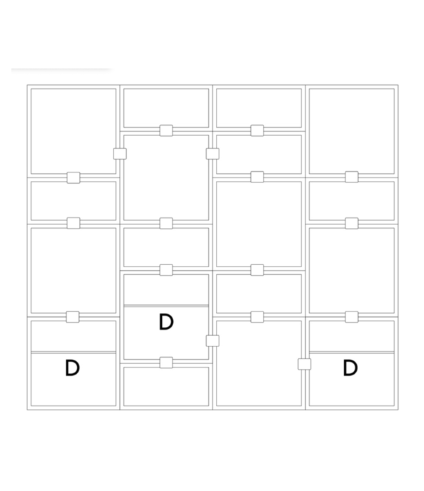 Muuto  Muuto Stacked Storage System -  Stacked Boekenkast configuratie 4