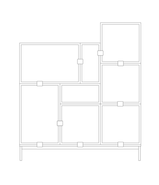 Muuto  Muuto Stacked Storage System -  Stacked Bookcase configuration 5