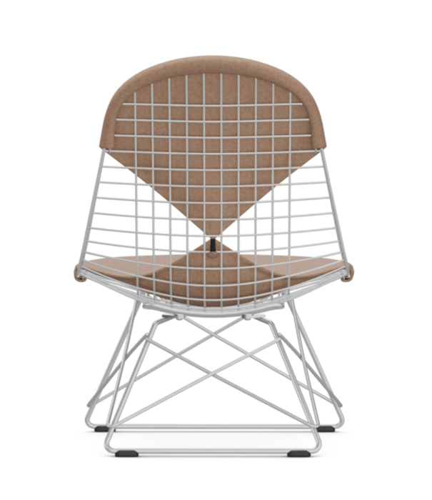 Vitra  Vitra Eames Wire Chair LKR lounge chair chrome, Hopsak cognac-ivory