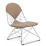 Wire Chair LKR lounge stoel chroom, bekleding Hopsak cognac-ivory