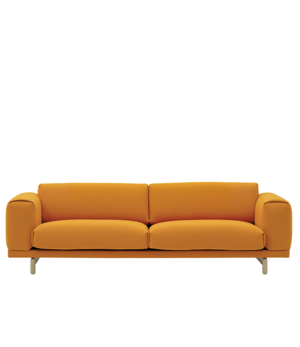 Muuto Rest 3,5-seater Sofa fabric Hallingdal 457, oak base