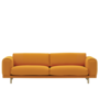 Muuto - Rest 3-seater Sofa fabric Hallingdal 457, base oak
