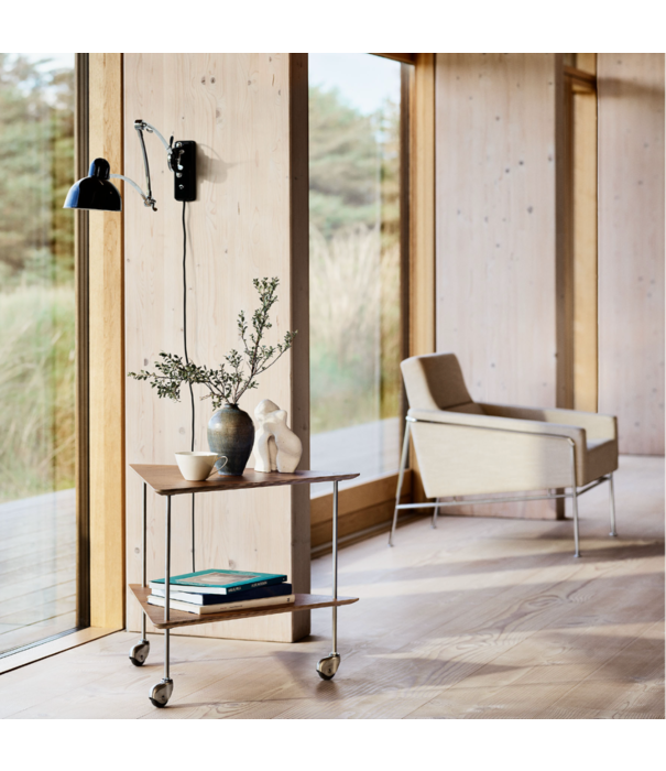 Fritz Hansen Fritz Hansen - AJ Trolley zwart essen, RVS basis