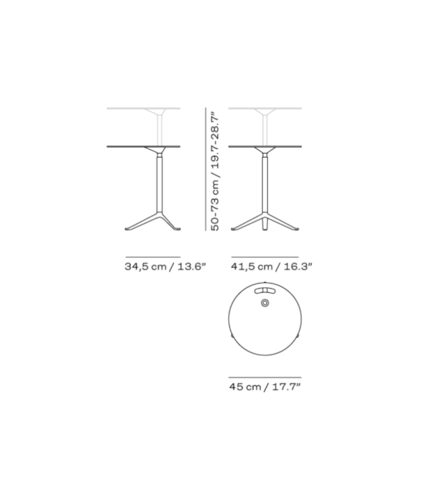 Fritz Hansen Fritz Hansen Little Friend Side Table, height adjustable