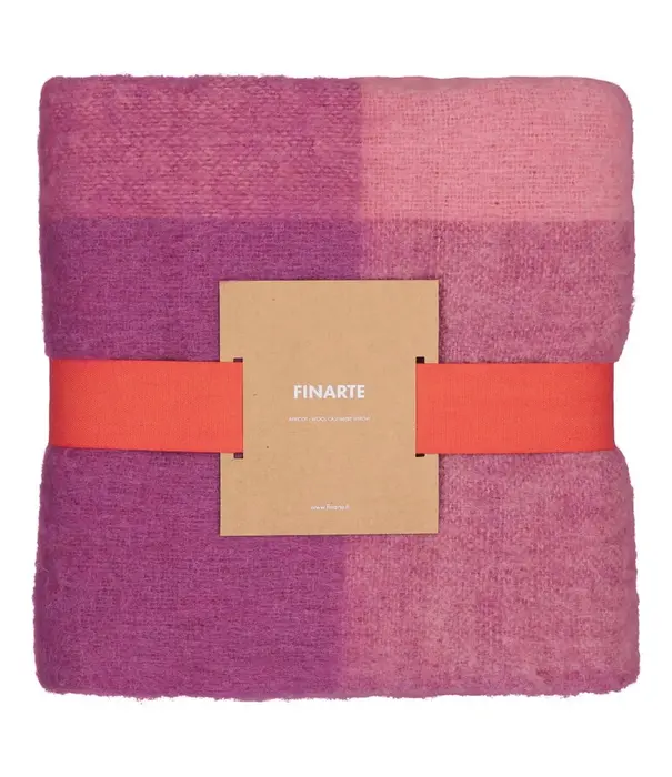 Finarte Finarte - Apricot Wol Cashmere Plaid