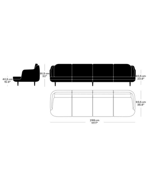 Fritz Hansen Fritz Hansen - JH510 Lune 5-seater Corner Sofa