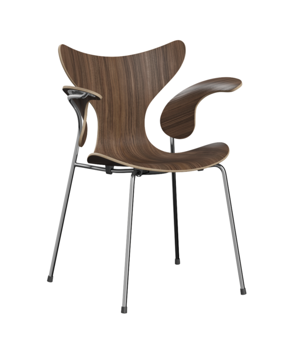 Fritz Hansen Fritz Hansen Lily Dining Chair walnut, chrome base