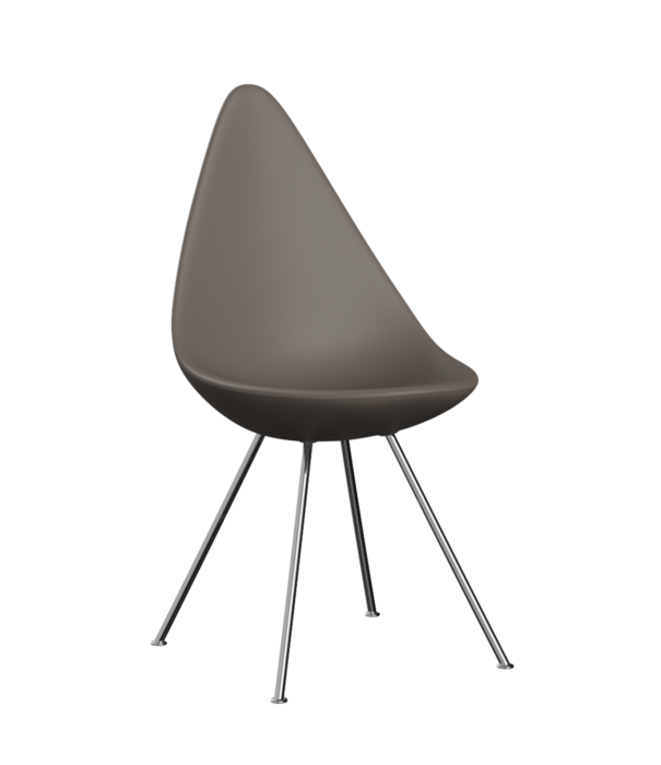 Fritz Hansen Fritz Hansen Drop Dining Chair,  chrome steel base