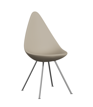 Fritz Hansen - Drop Chair,  chromed base