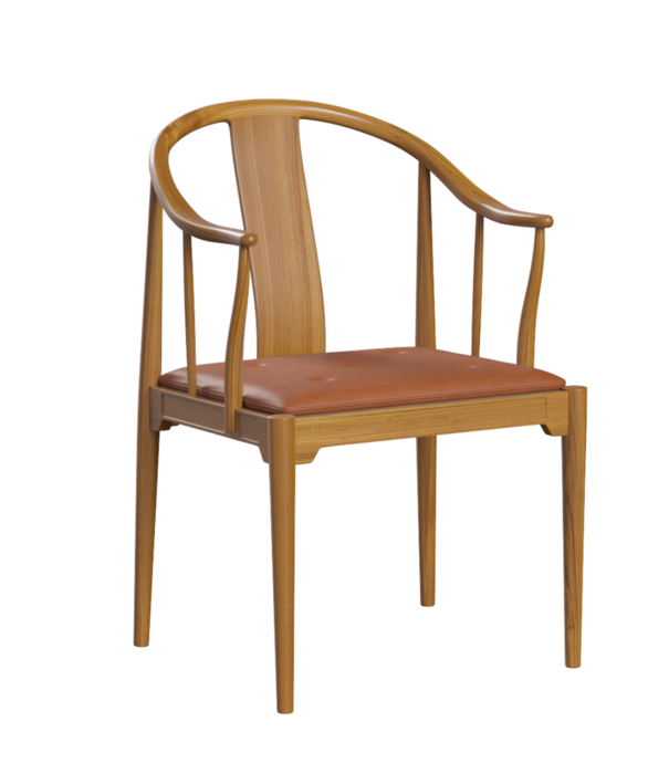 Fritz Hansen Fritz Hansen China Stoel kersen, zitting naturel leer