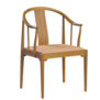 Fritz Hansen China Chair cherry, seat natural leather