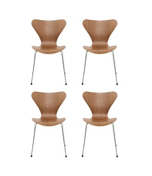 Fritz Hansen -  Series 7 stoel hout, set van 4