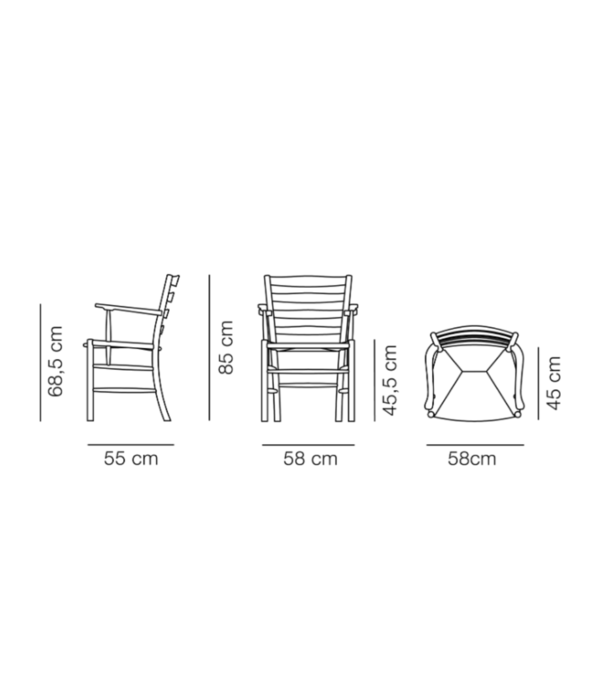 Fredericia  Fredericia Model 3208 Klint Fauteuil zwart eiken