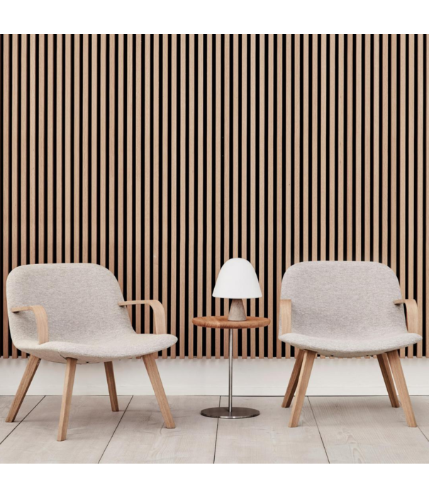 Fredericia  Fredericia - Eyes Lounge Wood base Armstoel Model 4856, Remix Mustard Yellow 433