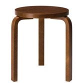 Stool 60 birch, walnut stained