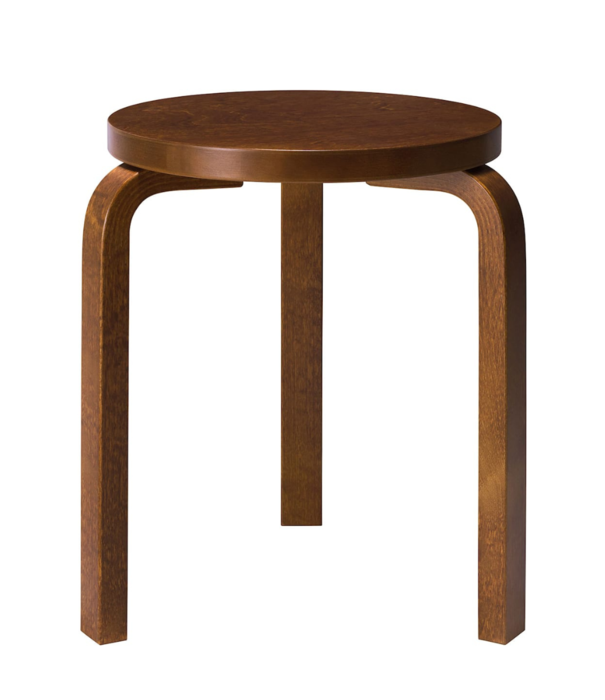 Artek  Stool 60 birch, walnut stained