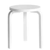Stool 60 white lacquered