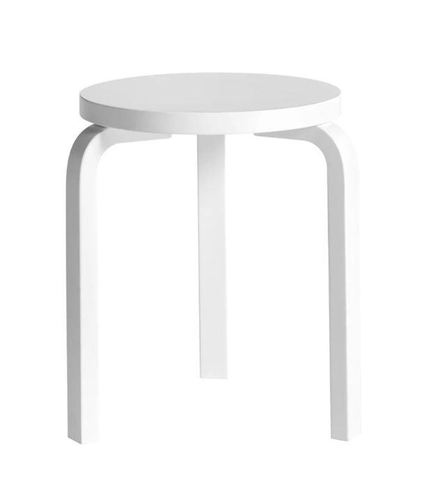 Artek  Stool 60 white lacquered