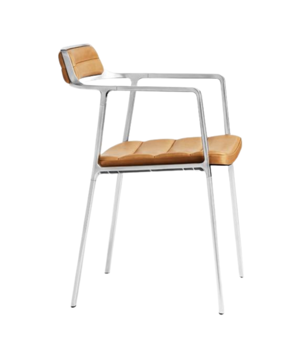 Vipp  Vipp 451 Dining Chair leather, polished aluminium base