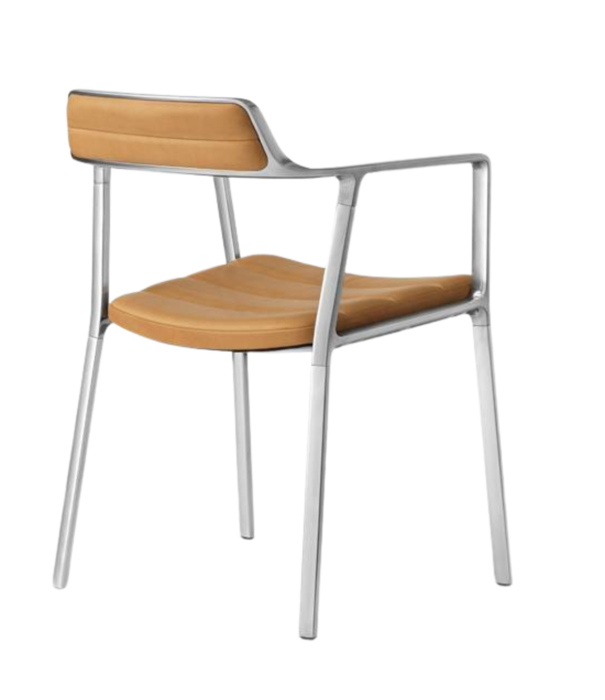 Vipp  Vipp 451 Dining Chair leather, polished aluminium base