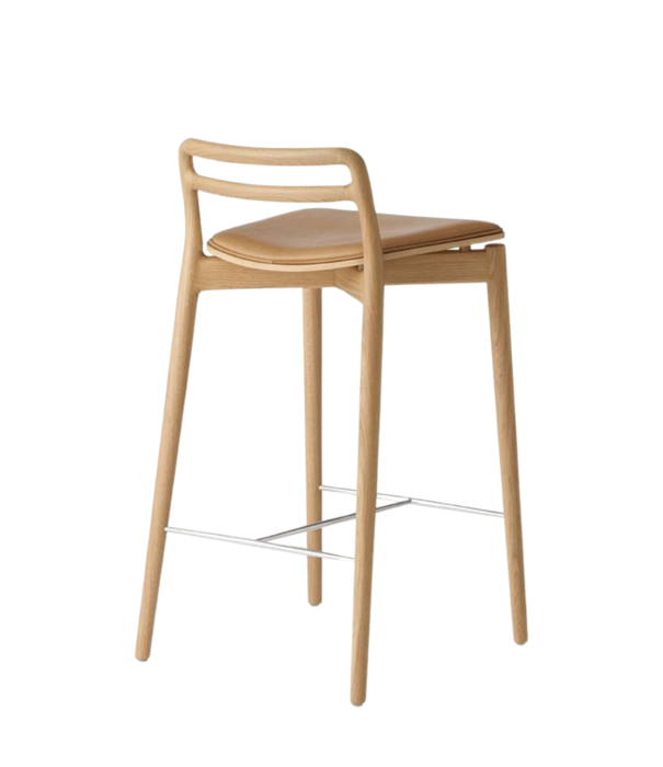 Vipp  Vipp 484 Cabin barkruk licht eiken, sand leer