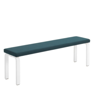 Artek Aalto Bench 168B berken, zitting stof Volo L 150