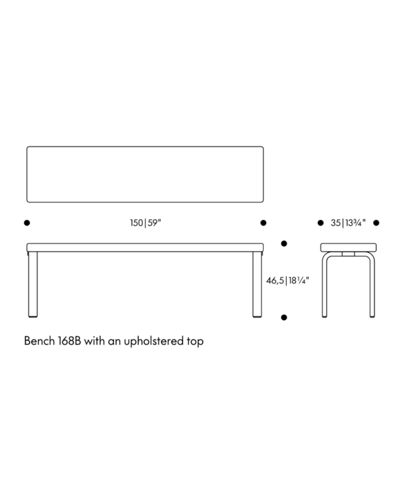 Artek  Artek - 168B Aalto Bank berken, zitting leer
