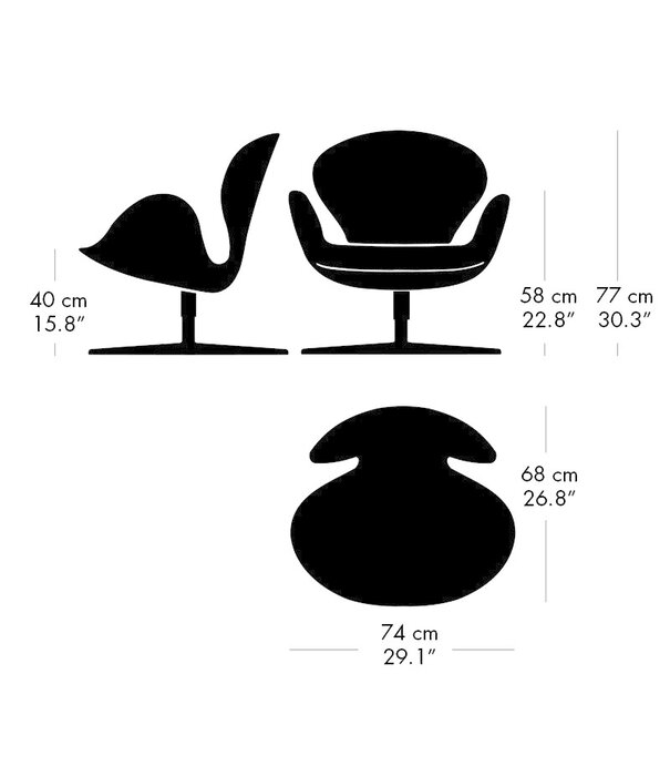 Fritz Hansen Fritz Hansen - Swan Chair, Choice 2024 fabric Serpentine