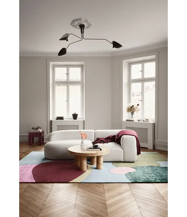 Layered  Layered Poppy Kalas Sleeping Flower Rug