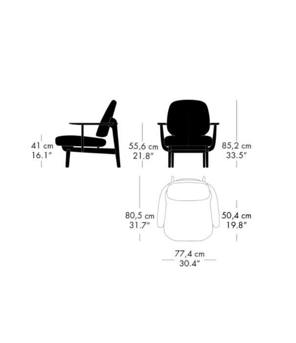 Fritz Hansen Fritz Hansen - Fred JH97 lounge stoel varianten