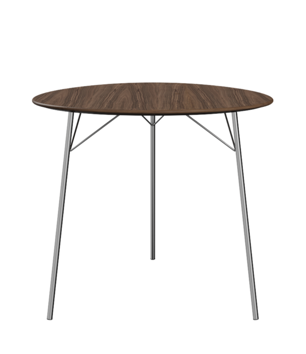 Fritz Hansen Fritz Hansen - Egg table walnut, chrome frame 115 x 84