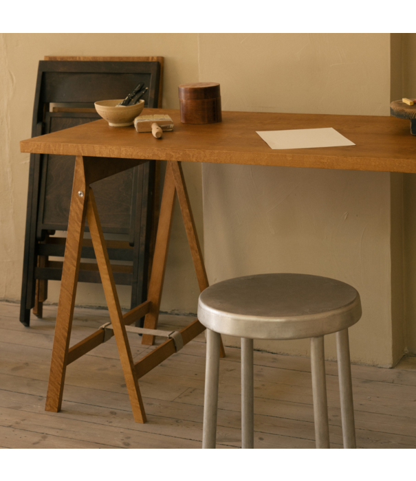 Frama  Folding Flat Trestle Table, warm brown birch