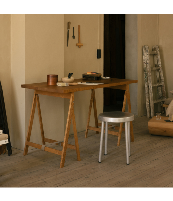 Frama  Folding Flat Trestle Tafel, warm bruin berken