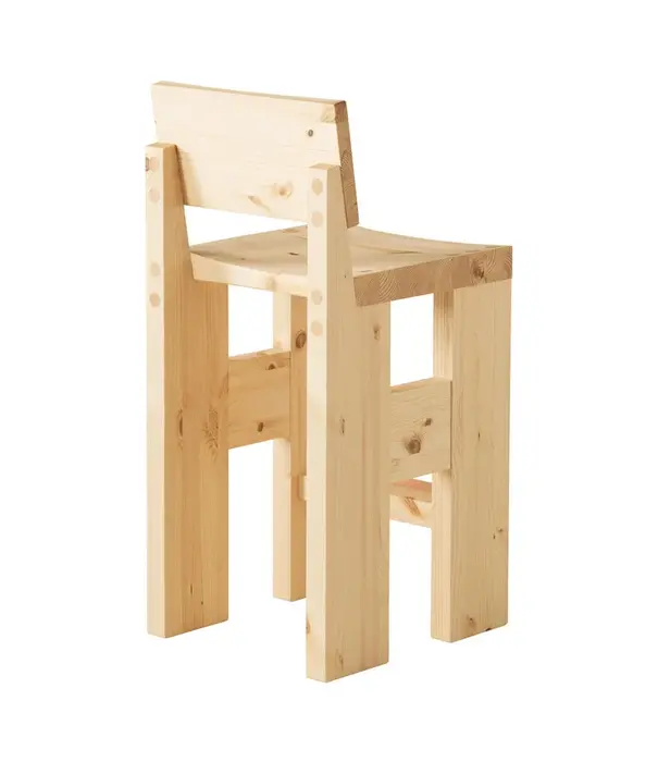 Vaarnii 001 Bar Stool Low, natural pine