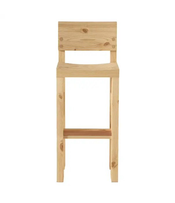 Vaarnii 001 barkruk hoog,  naturel grenen