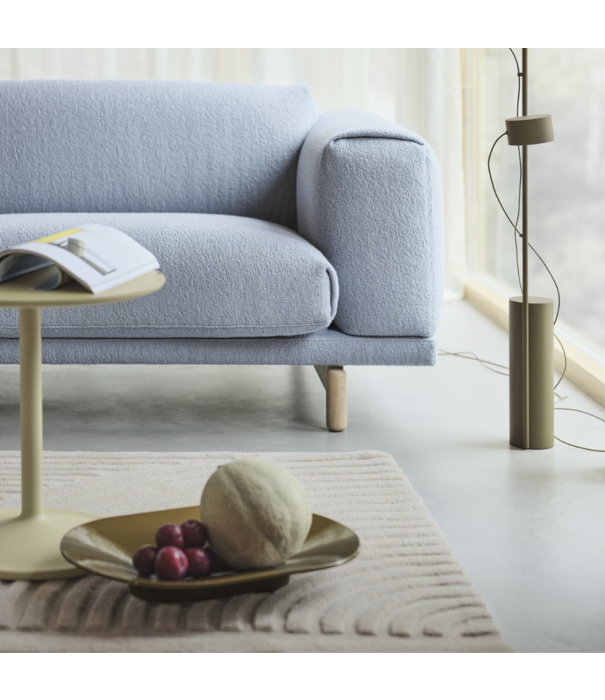 Muuto Rest 3-seater Sofa fabric Hallingdal 457, base oak