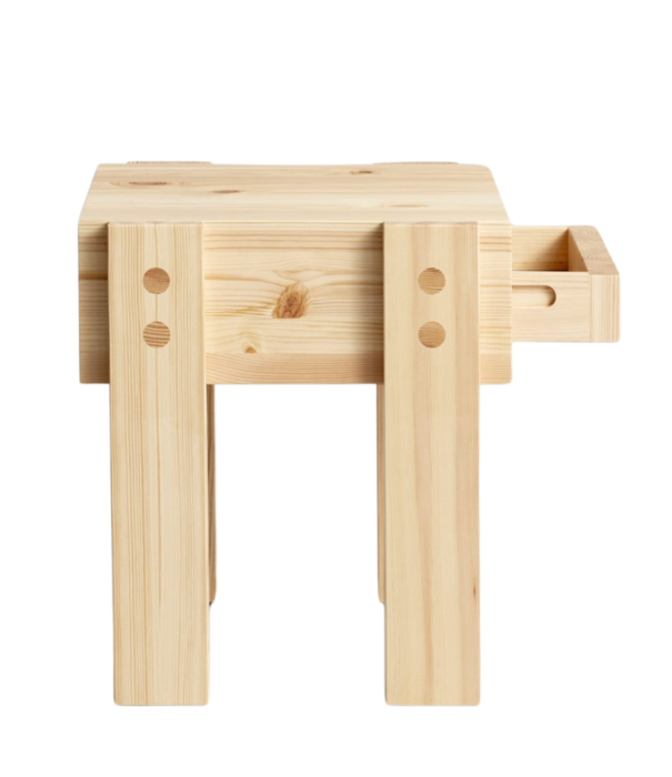 Vaarnii Vaarnii - 003 Stilts Side Table with drawer, pine