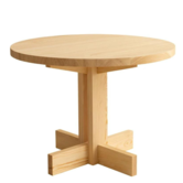 Vaarnii 001 Eettafel Rond naturel grenen