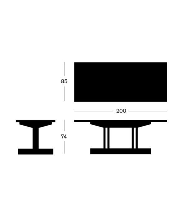 Vaarnii Vaarnii 001 Eettafel Rechthoek massief grenen