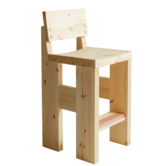 001 barkruk hoog,  naturel grenen