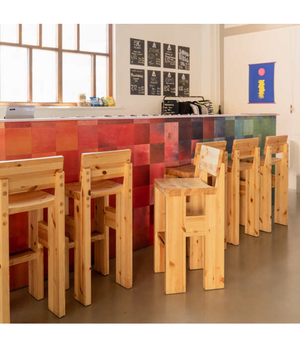 Vaarnii Vaarnii 001 barkruk hoog,  massief grenen, H75