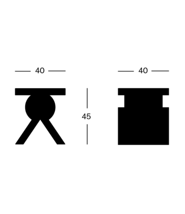 Vaarnii Vaarnii 006 AA Side Table natural pine 40 x 40