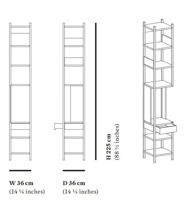 Karakter Karakter Lungangolo Shelf geolied eiken, rechts