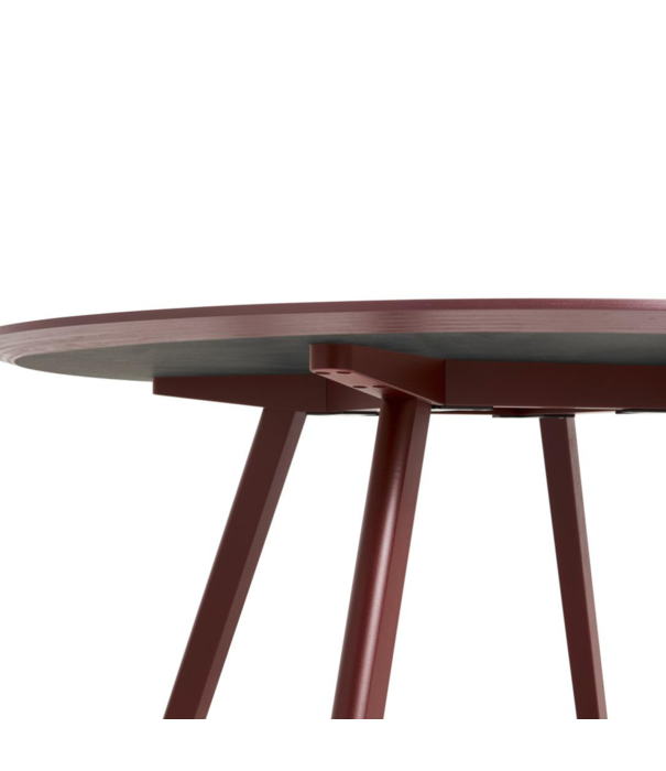 Hay  CPH 25 Eettafel Rond burgundy linoleum