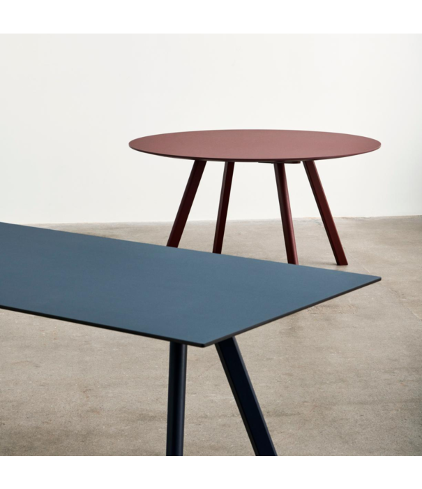 Hay  Dining Campaign Cph25 2.0 Eettafel Rond Bordeaux, burgundy linoleum